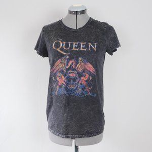 Treasure & Bond Queen Acid Wash Short Sleeve Band Tee 100% Cotton Sz XS